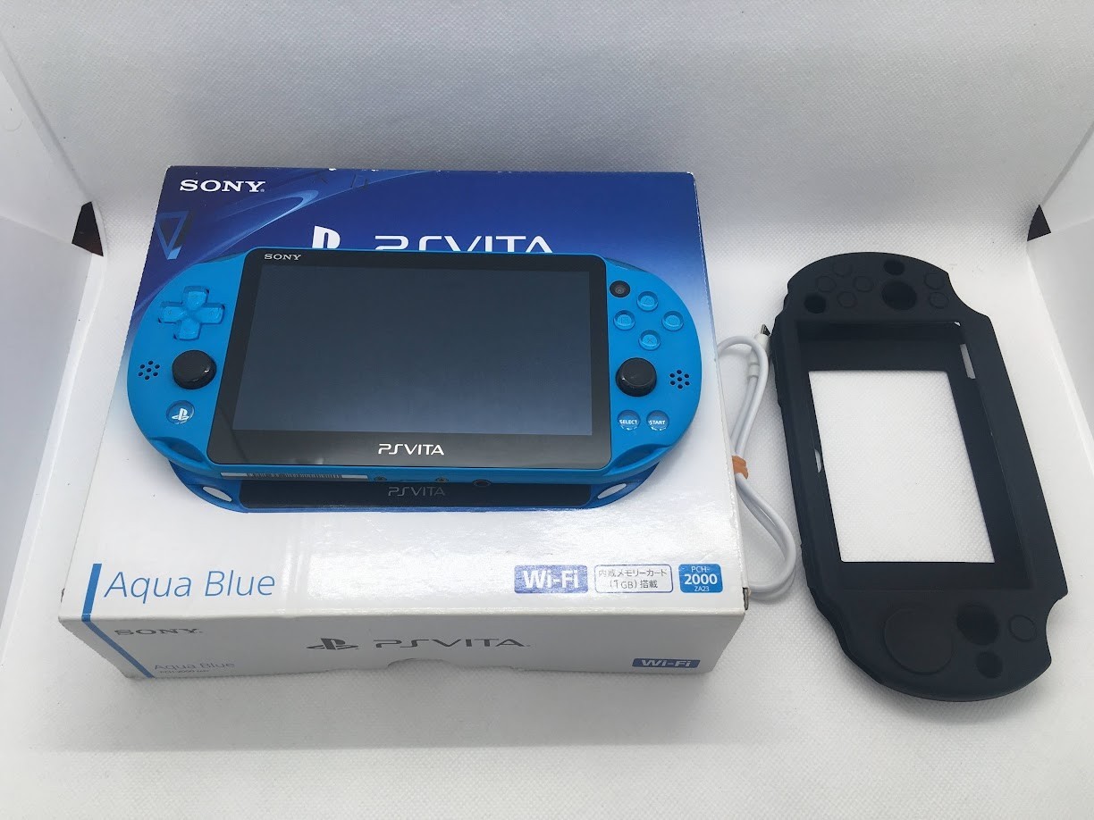 [Exc+++] Sony PS Vita Aqua Blue PCH-2000 ZA23 Slim Console Wi-fi w/Box