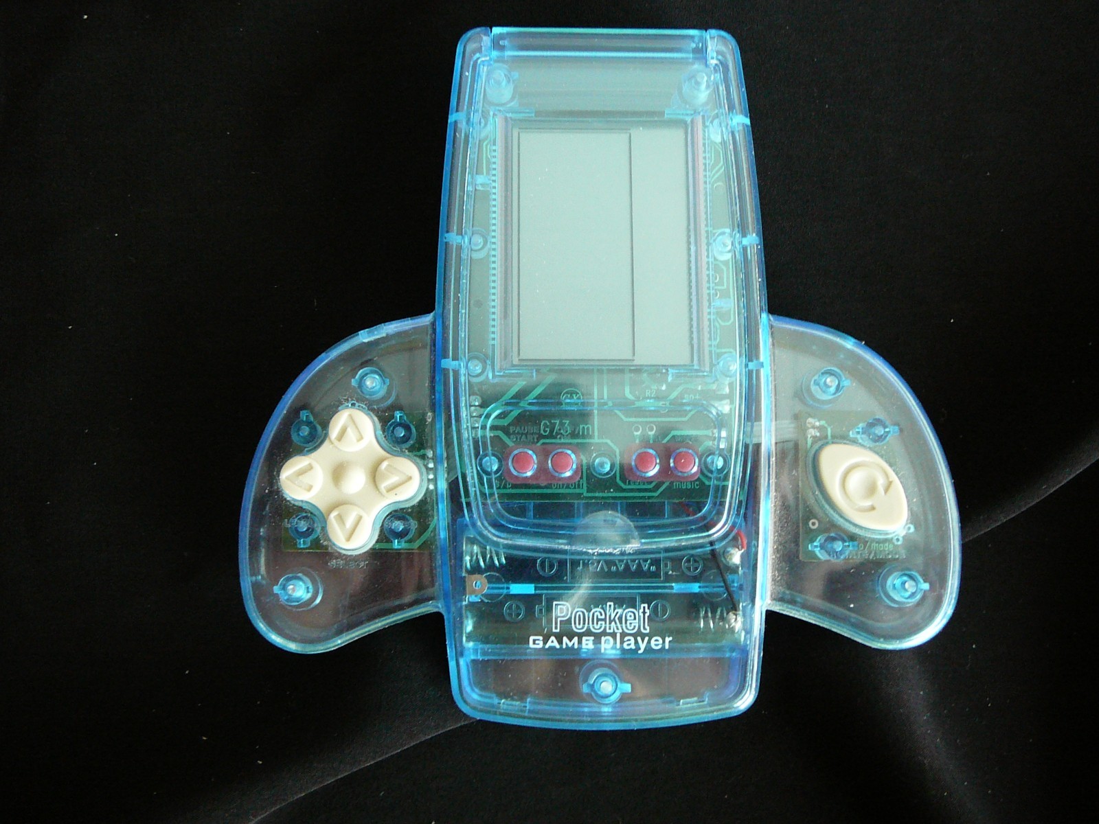 Vintage Pocket Game Player Handheld Console – Transparent Blue