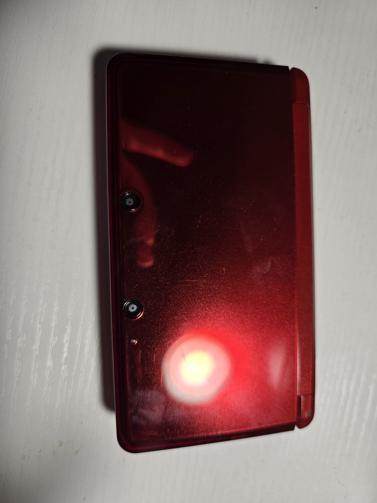 Nintendo 3DS Handheld System Flame Red Authentic, Tested Working no Stylus