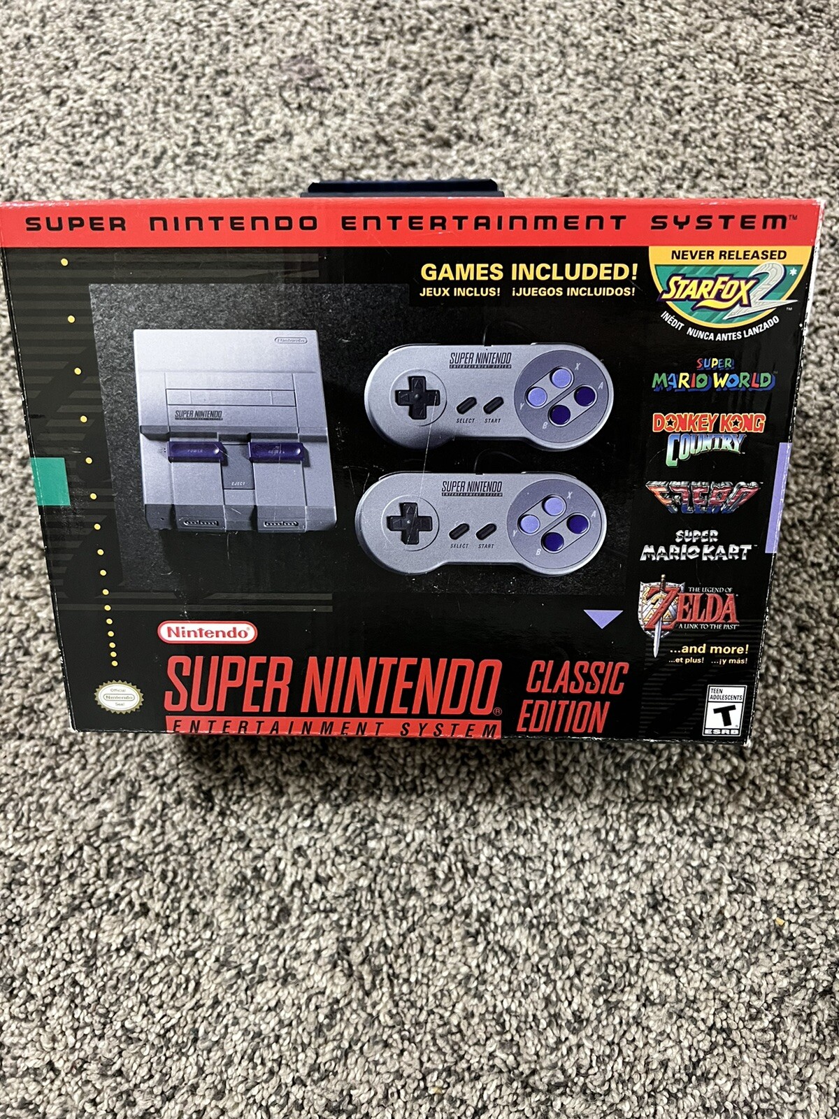 Authentic SNES Super Nintendo Classic Mini Super Entertainment System 21 Games
