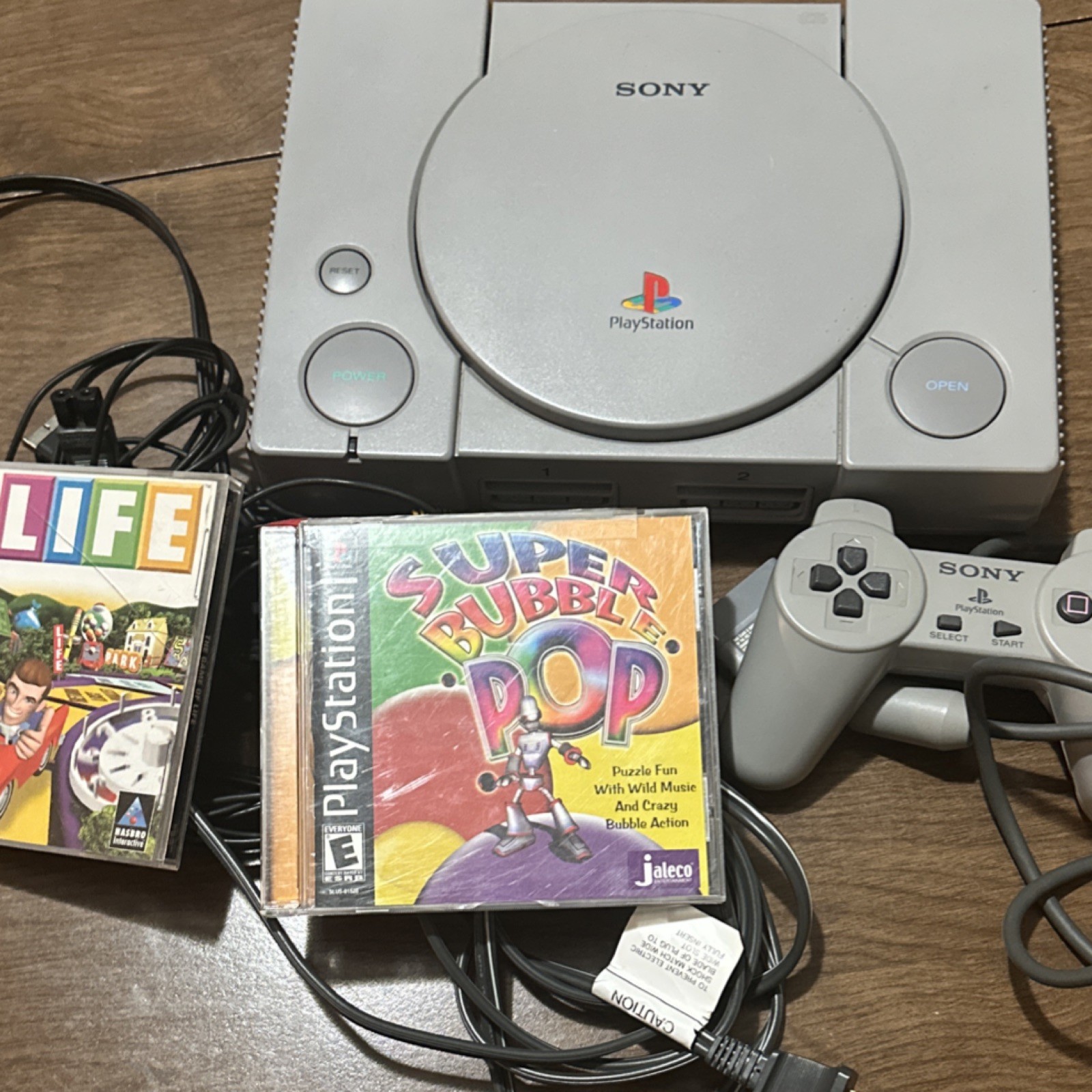 Sony PlayStation PS1 Console SCPH-5501 NTSC-U/C Gray Controller Cables