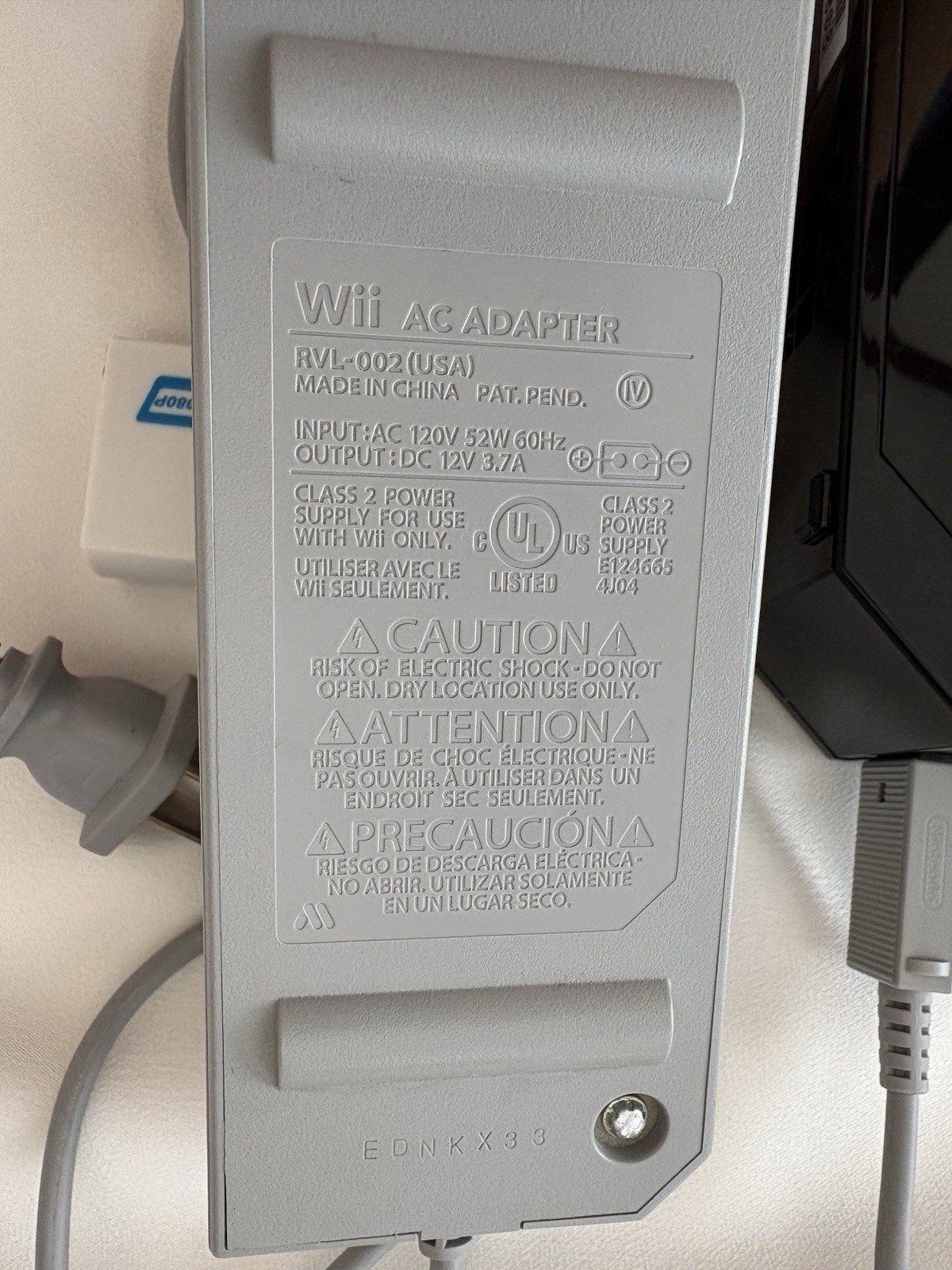 Nintendo Wii Black Console Bundle (Model RVL-101) w/Wii2HDMI Adapter