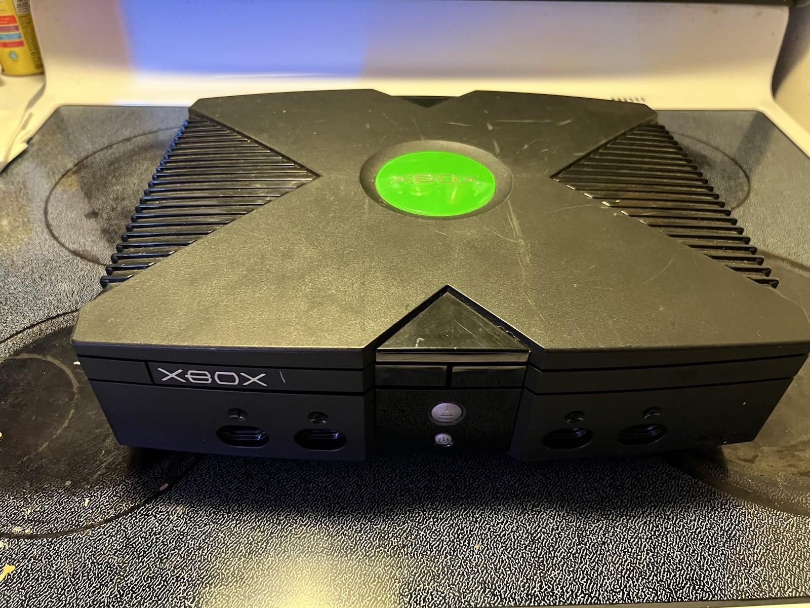Microsoft Xbox Original Home Console Black/Green Logo w/ Controller