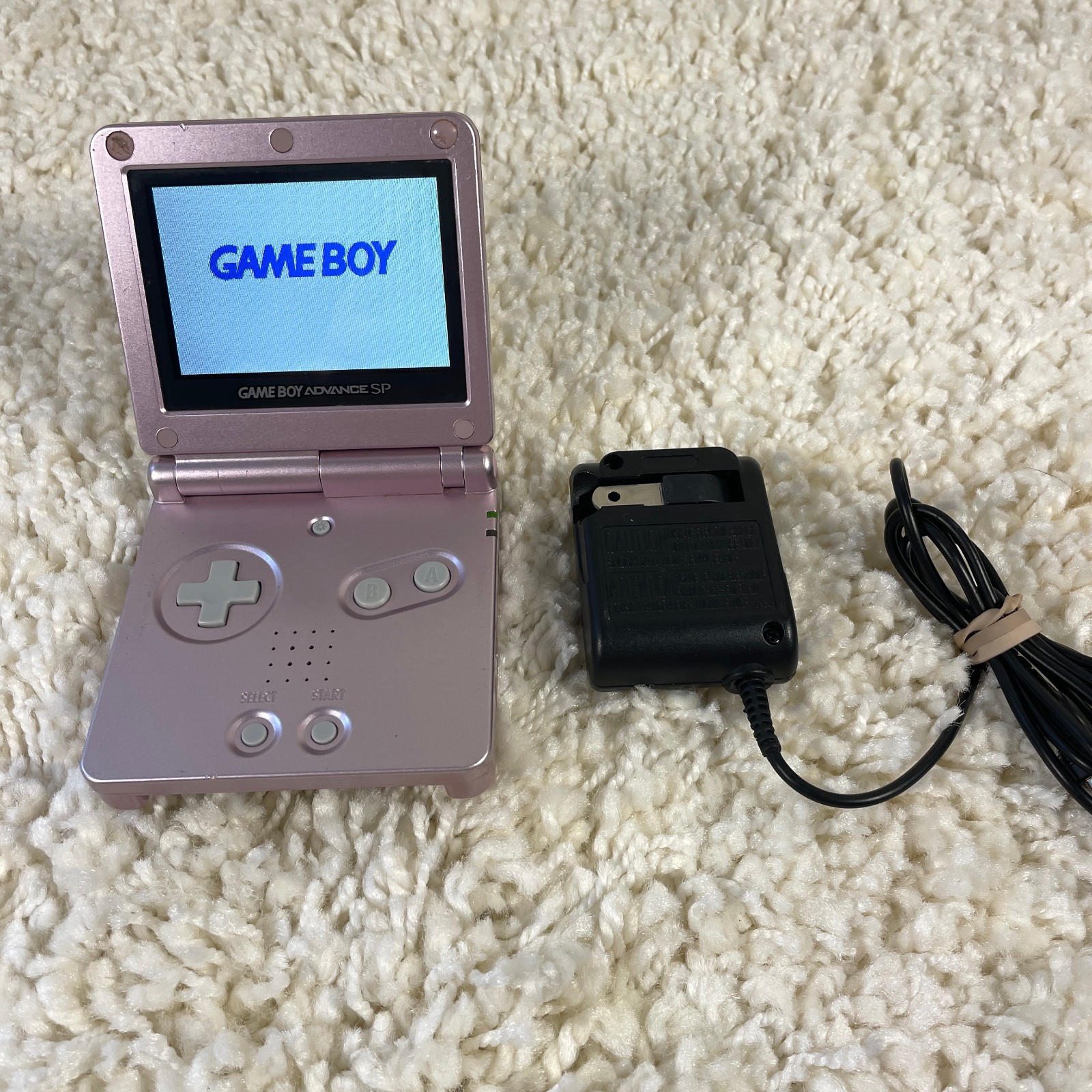Nintendo Gameboy Advance GBA SP Pearl Pink Handheld System AGS-101 Tested