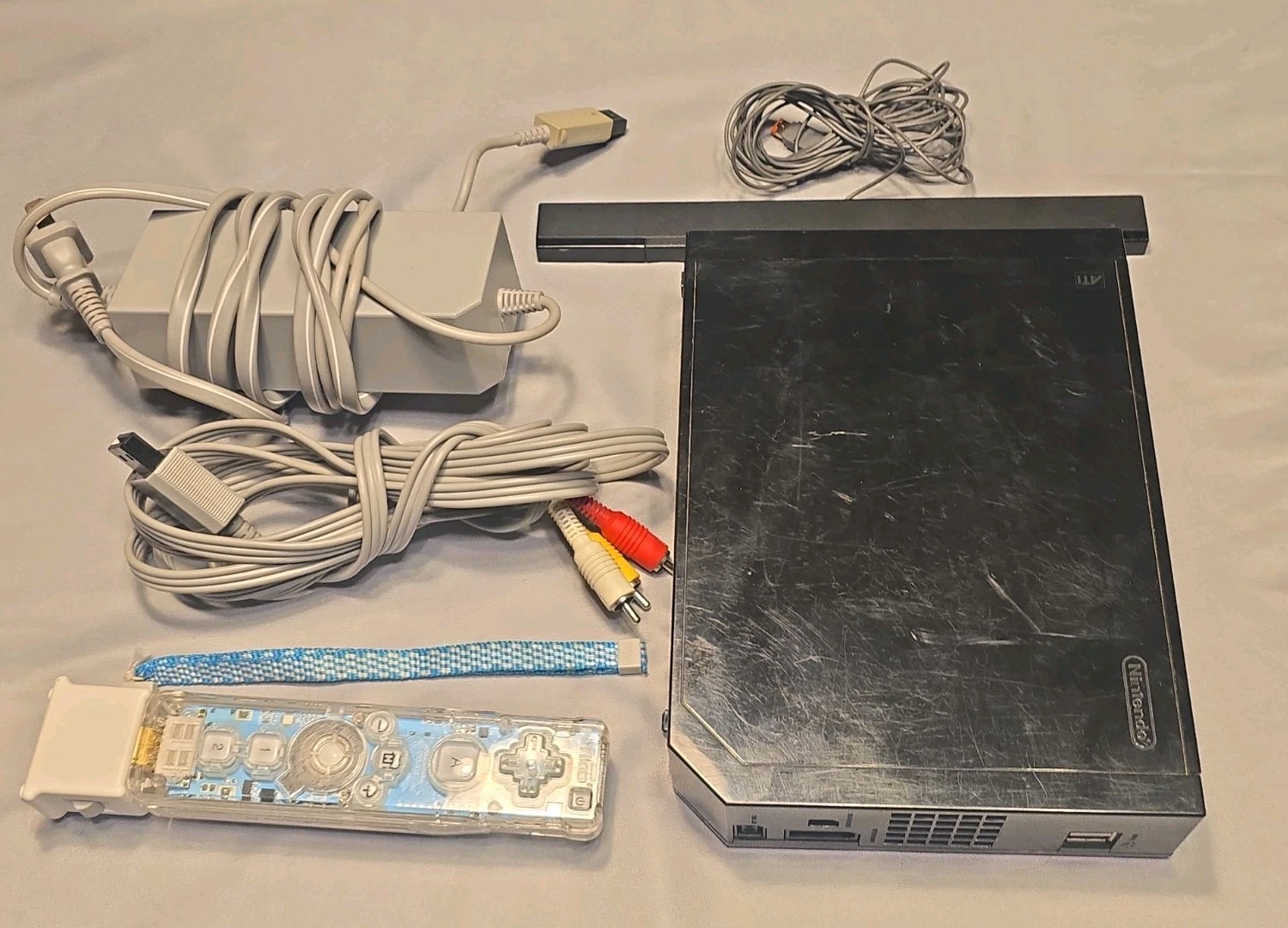 Nintendo Wii Black RVL-101 Model Console Tested Working OEM With NYKO Controller