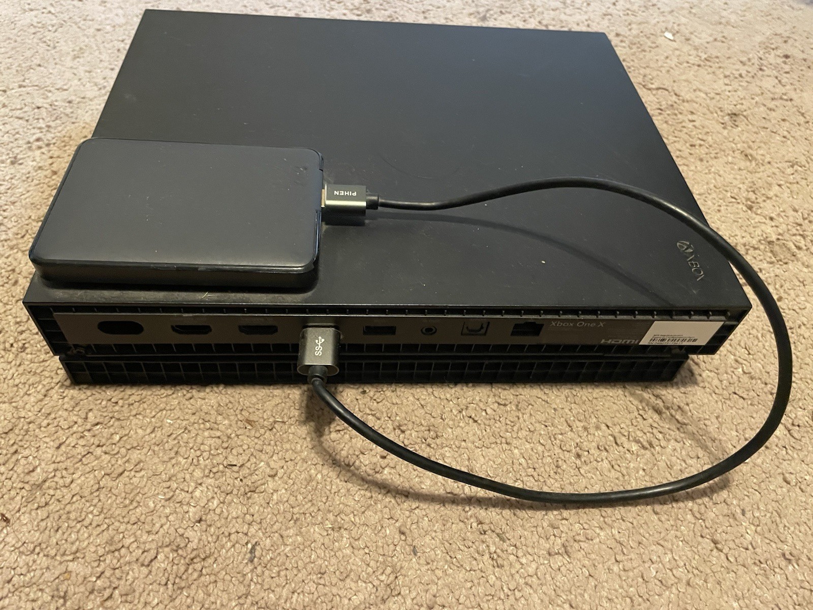 Microsoft Xbox One X , 2TB external Storage, Black Console w/ 2 Controller