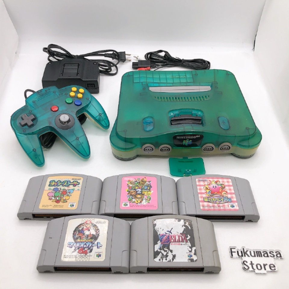 Nintendo 64 Console Controller Clear Blue N64 Made in Japan Tested