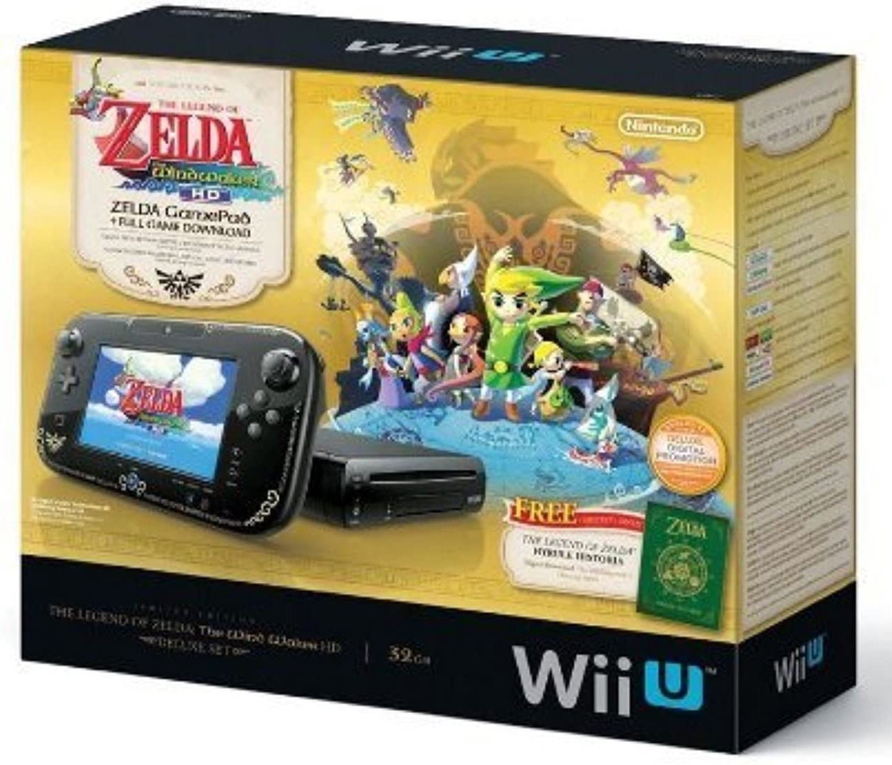 NEW Console Nintendo Wii U The Legend of Zelda The Wind Waker HD Deluxe Set 32GB