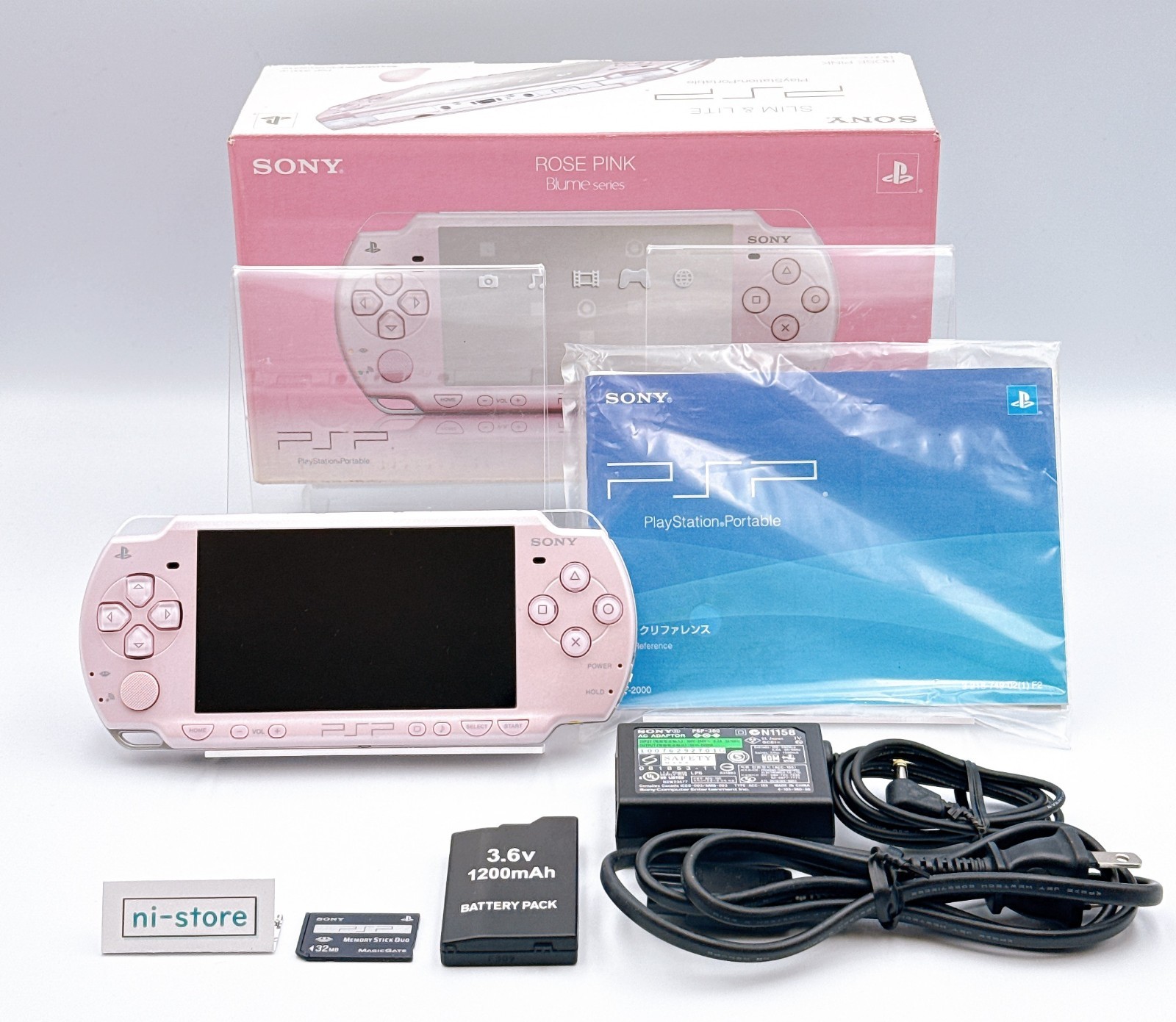 Sony PSP-2000 PSP 2000 Console Rose Pink in box Region free w/32MB memory – Mint
