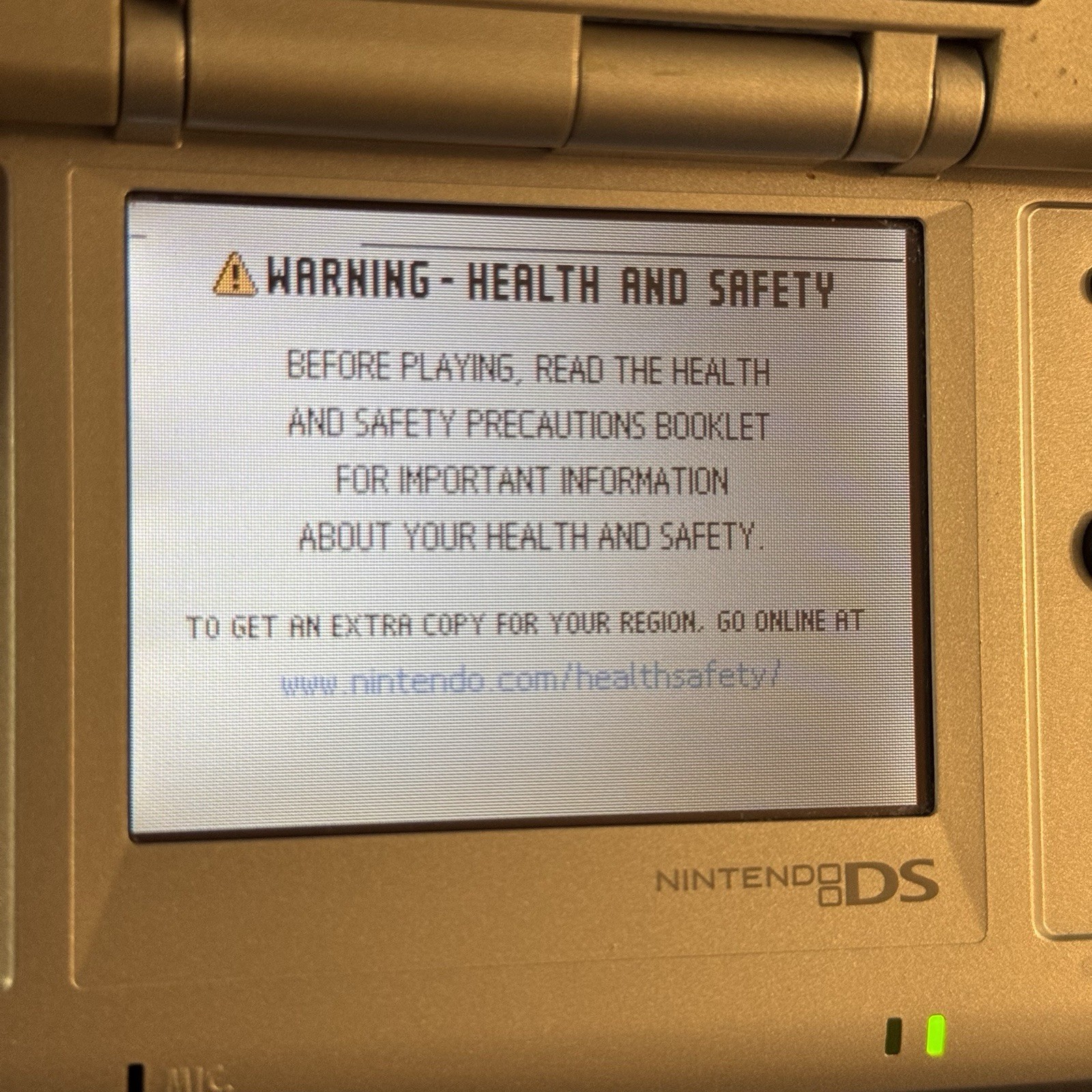 Original Nintendo DS Silver Handheld Console System w/Stylus & Charger !READ!