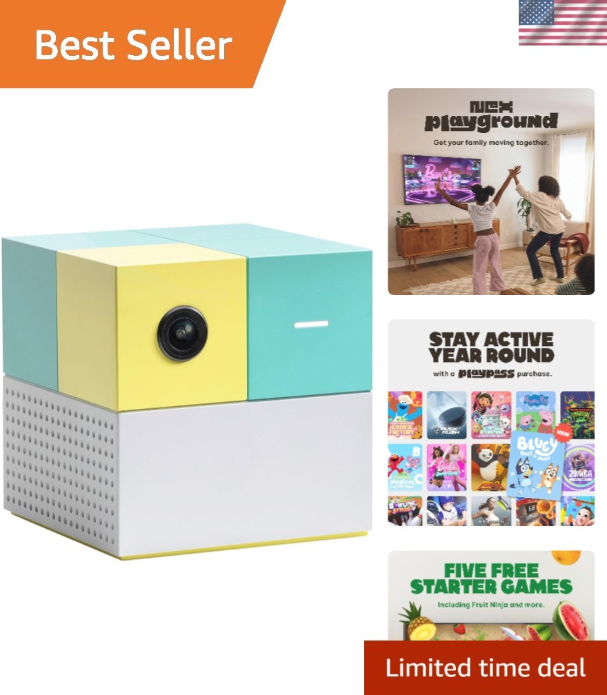 Innovative Playground Console: No Controllers, 4 Players & 5 Fun Games Included!