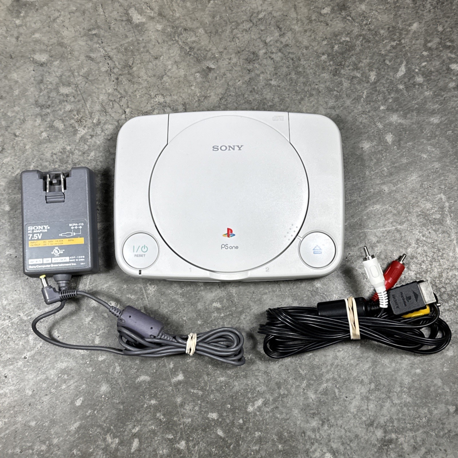 Sony PlayStation 1 PS1 PSone (SCPH-101) Console w/ OEM AV & Power Cable Tested