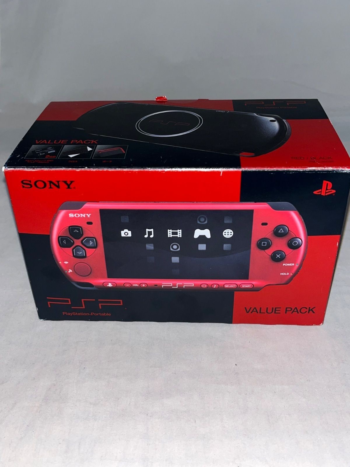 Sony PSP-3000 Console Black Red VALUE PAK Box Region Free Very Rare – Brand New