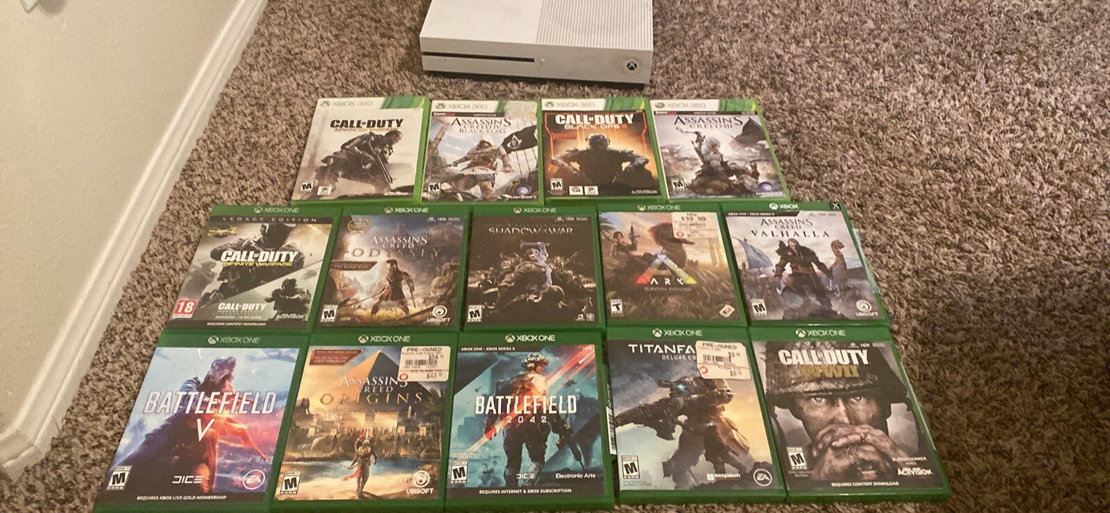 Xbox One S 1TB Console – White (XBS1TB) Along Side A Few Games