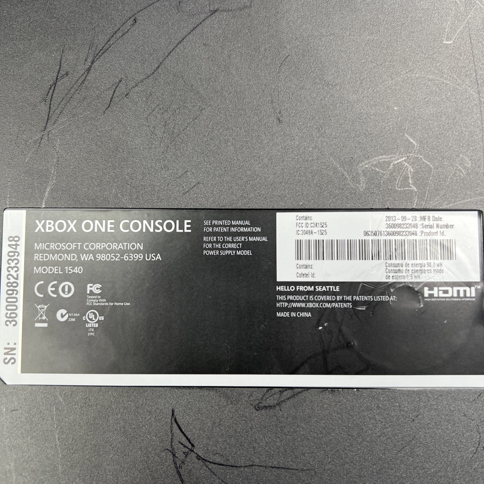 Microsoft Xbox One 500GB Console – Black W/ Kinect TESTED***