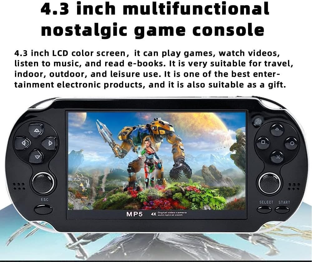 Handheld Game Console 4.3 inch Double Joystick 8GB Build in 2200 Retro Game V…