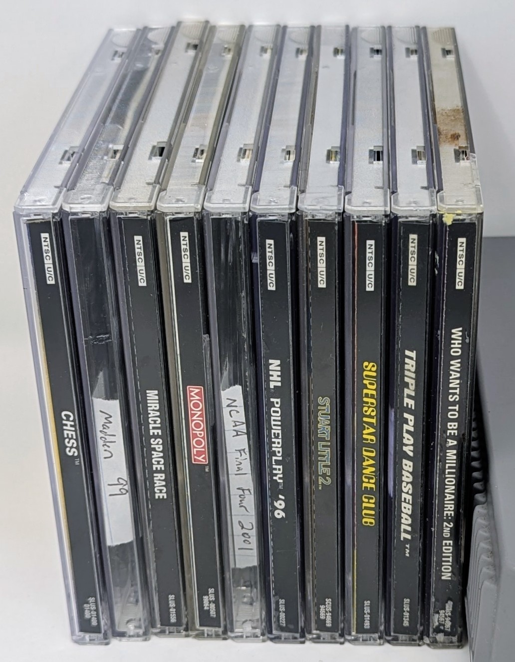 Sony PlayStation 1 PS1 Console Bundle w 10 Games- Madden 99, Space Race, Tested!
