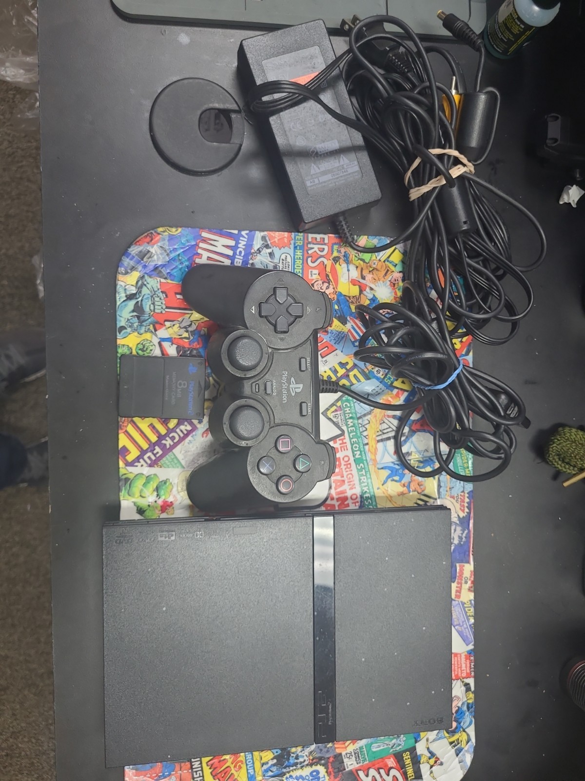 Sony PlayStation 2 Slim Console PS2 SCPH-70012 Bundle TESTED Working