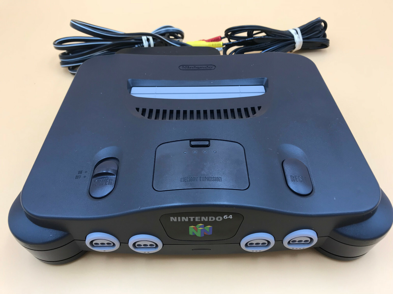 N64 Nintendo 64 Console + Cords + OEM Original Controllers W/ GOOD STICKS CLEAN