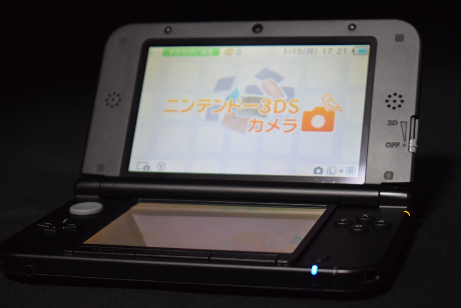 Nintendo 3DS XL LL Black w/BOX RANK S Chargers Stylus Teste Japanese ver #6006