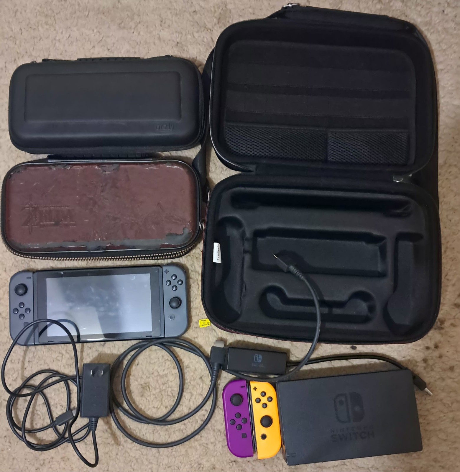 Nintendo Switch Console with Joy-Con, Dock, Charger, HDMI, 256 MicroSD, Lan Port