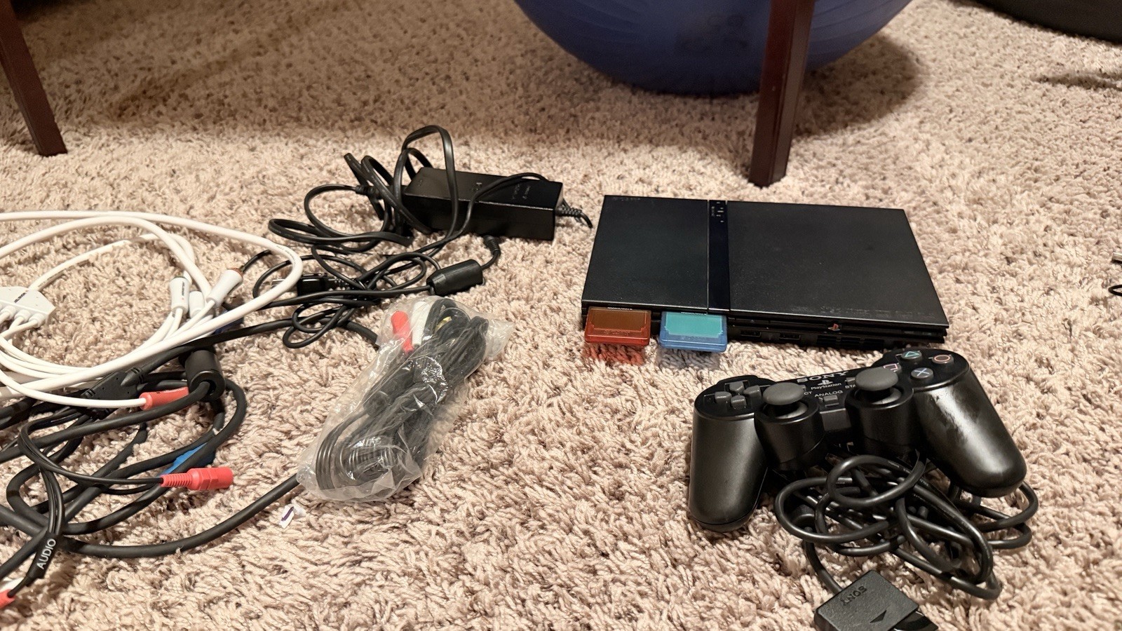 Sony PlayStation 2 Slim Console PS2 SCPH-70012 Bundle TESTED Working