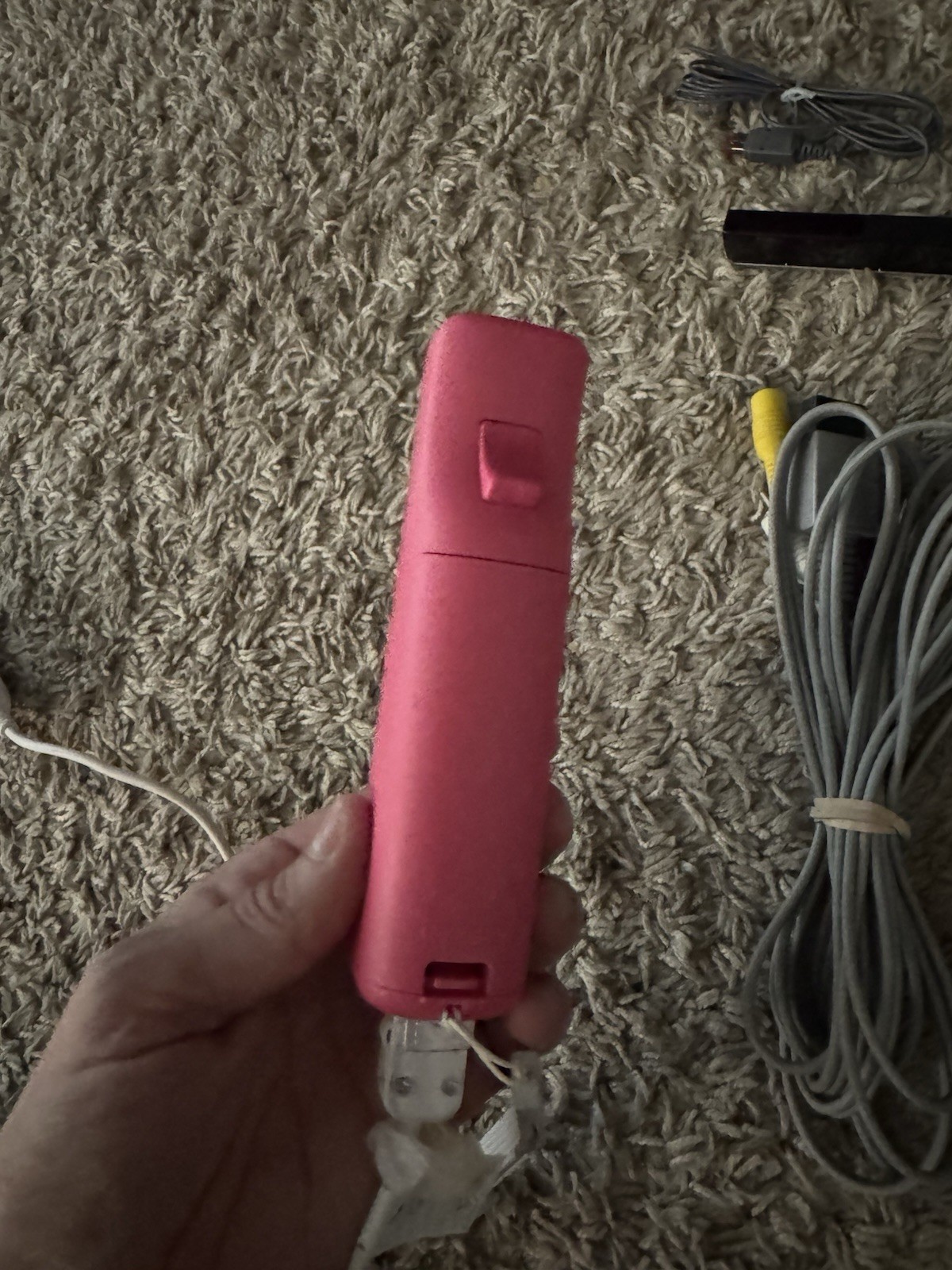 Nintendo Wii White Console Bundle Pink Remote, White Nunchuk, tested/ready to go