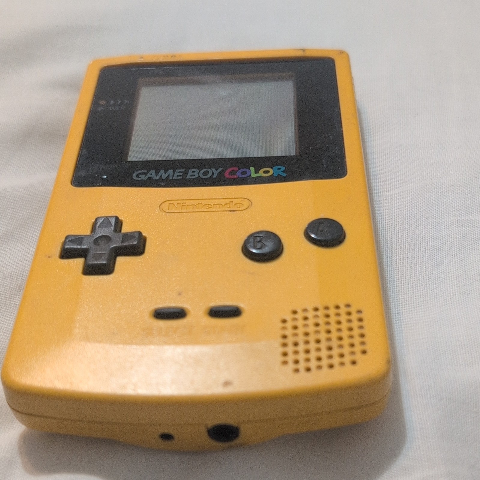 Nintendo Game Boy Color Yellow Handheld Console Color Screen Headphone Jack