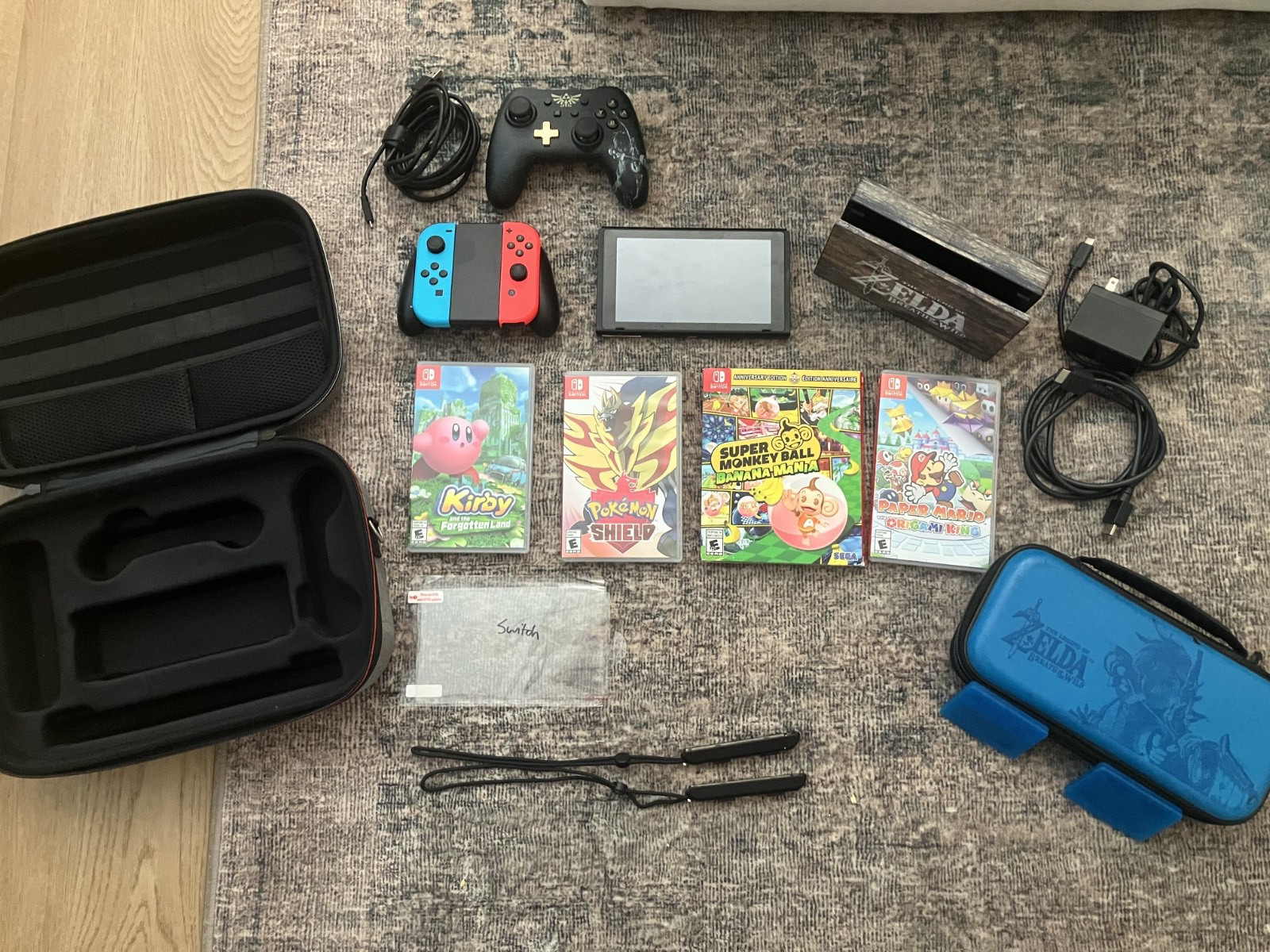 Nintendo Switch Console Bundle Dock Charger Games Accessories + 1 optional item