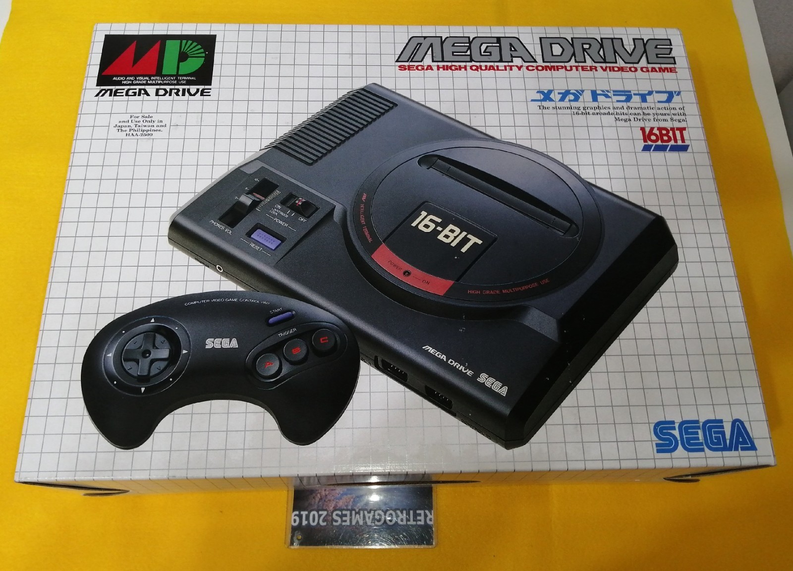 MD SEGA MEGADRIVE FRIST MODEL REG CARD BOXED MATCH SERIAL
