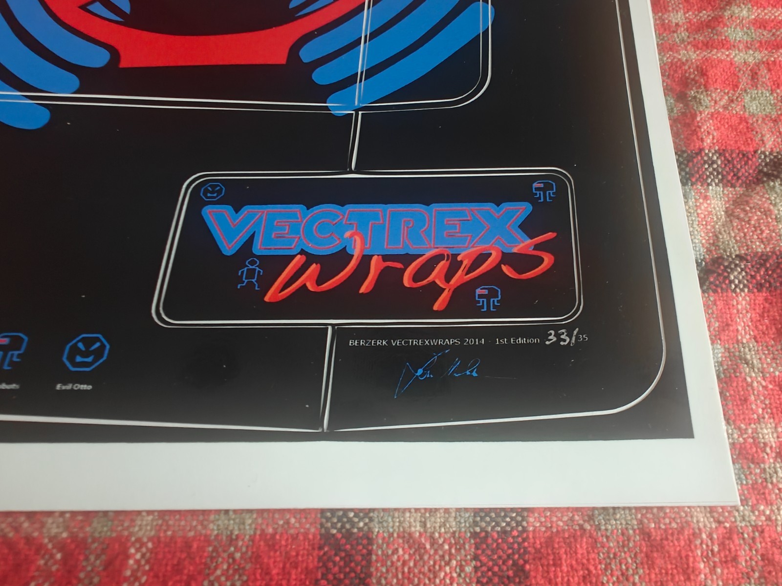 Vectrex Console VectrexWraps Berzerk, 1st Edition 33/35 Limited Rare 2014