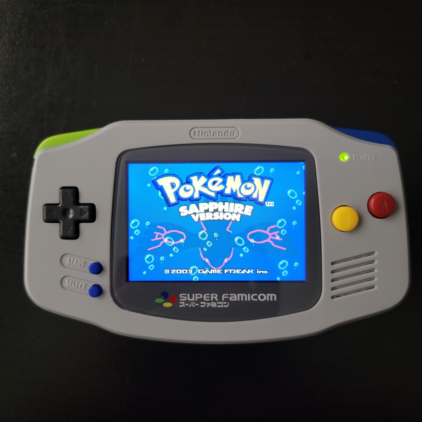 Gameboy Advance GBA Super Famicom Console with iPS Backlight Backlit LCD MOD