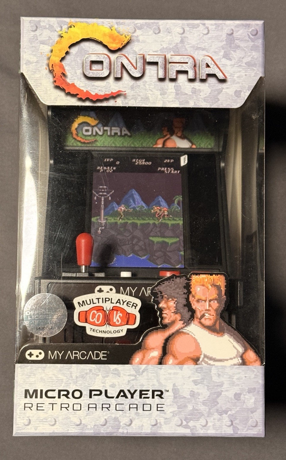 NEW SEALED My Arcade Micro Player Contra Retro Mini Arcade Machine Grey Black