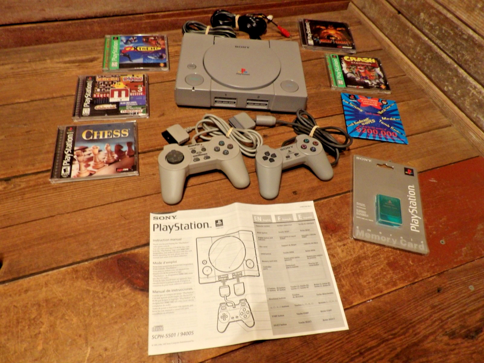 Sony PlayStation 1 PS1 Original Console System Bundle LOT – WORKS!
