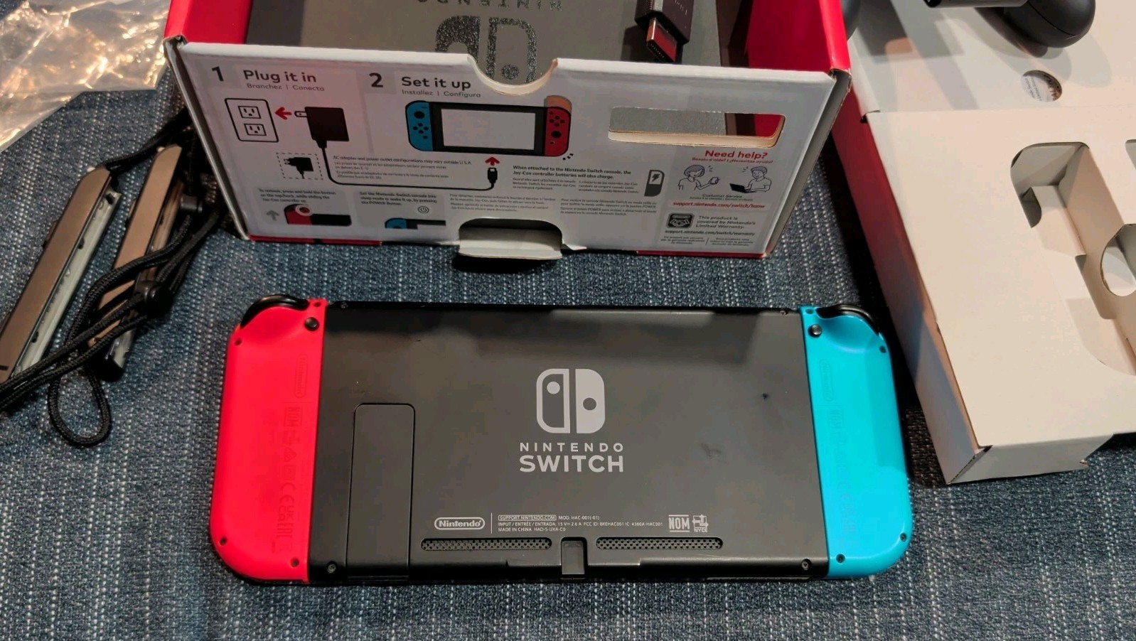 Nintendo Switch System with Neon Blue and Neon Red Joy-Con (HAC-001-01)