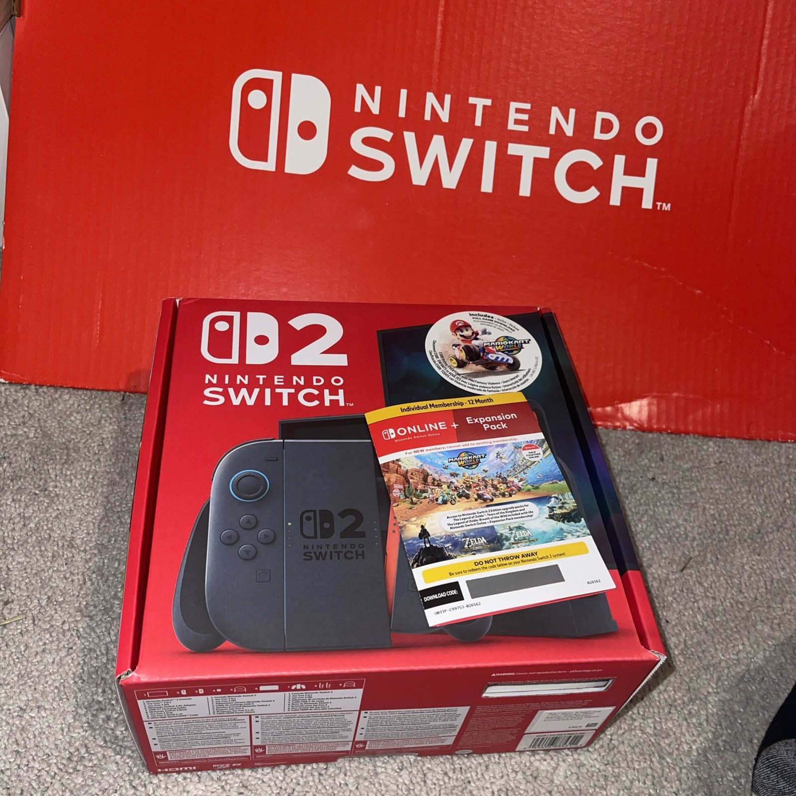 Nintendo Switch 2 Mario Kart World + 12 Month Membership IN HAND SHIP FAST