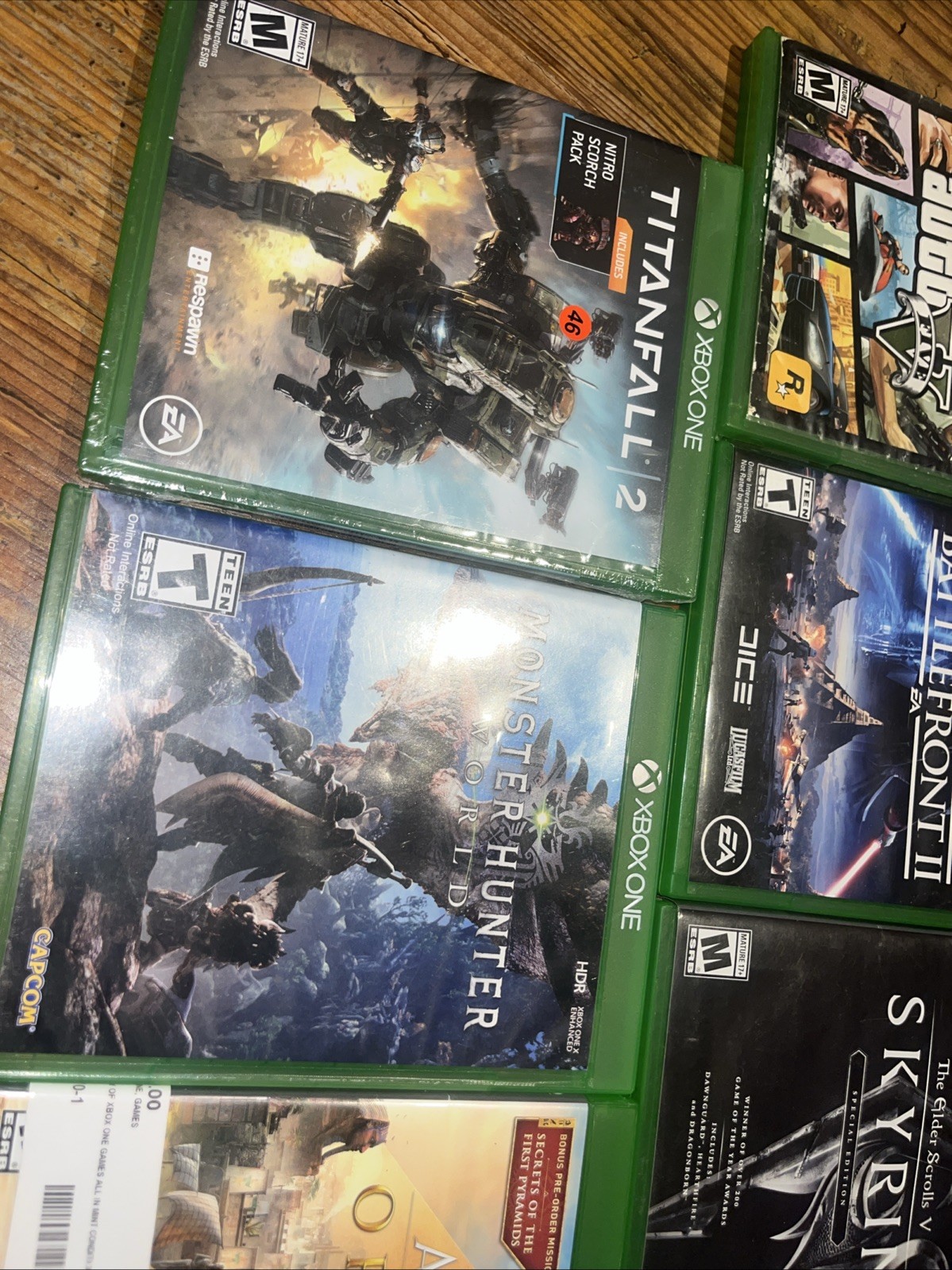 Microsoft Xbox One X 1TB Black Console 1 Controller 10 Games Bundle