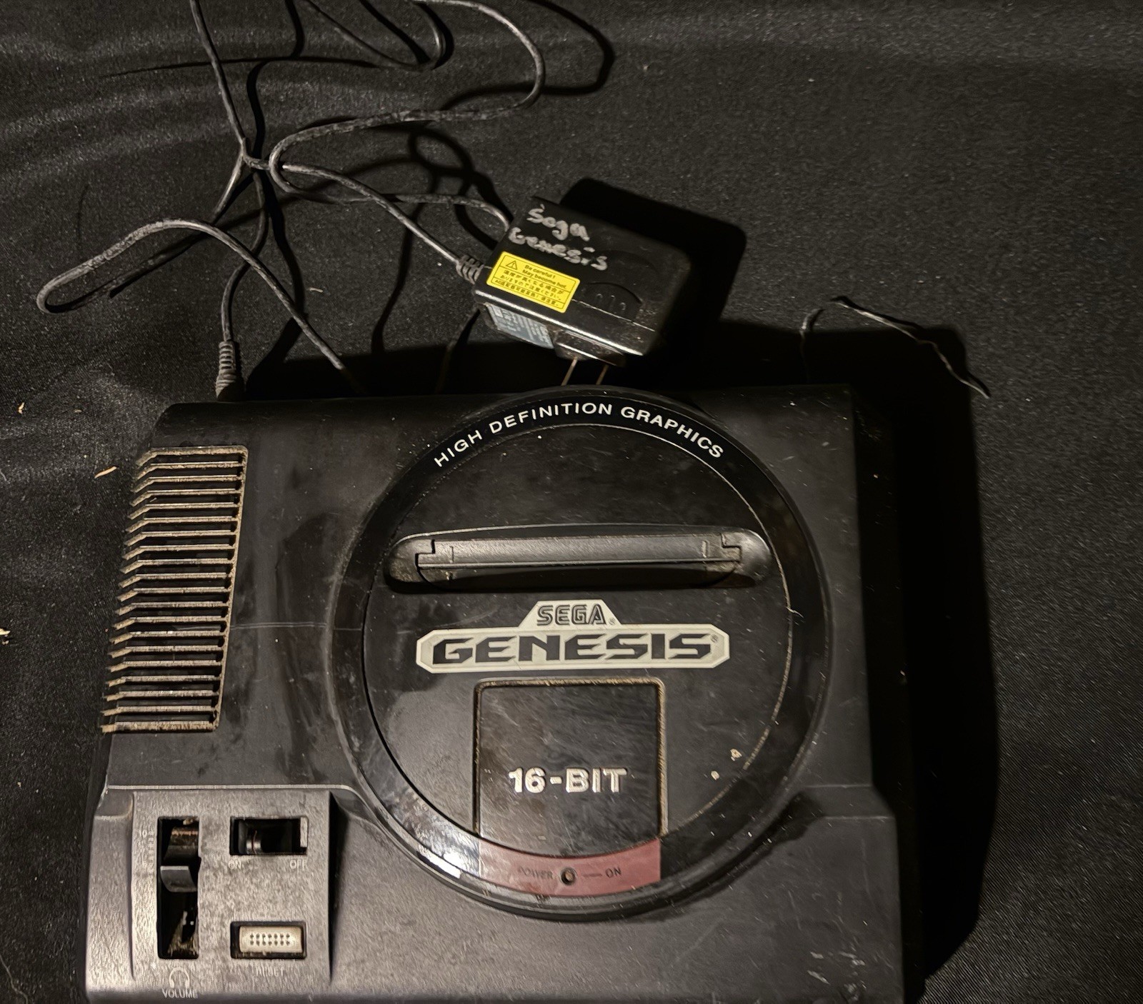 Sega Genesis Model 1 Console Only NON TMSS High Definition Graphics power cord