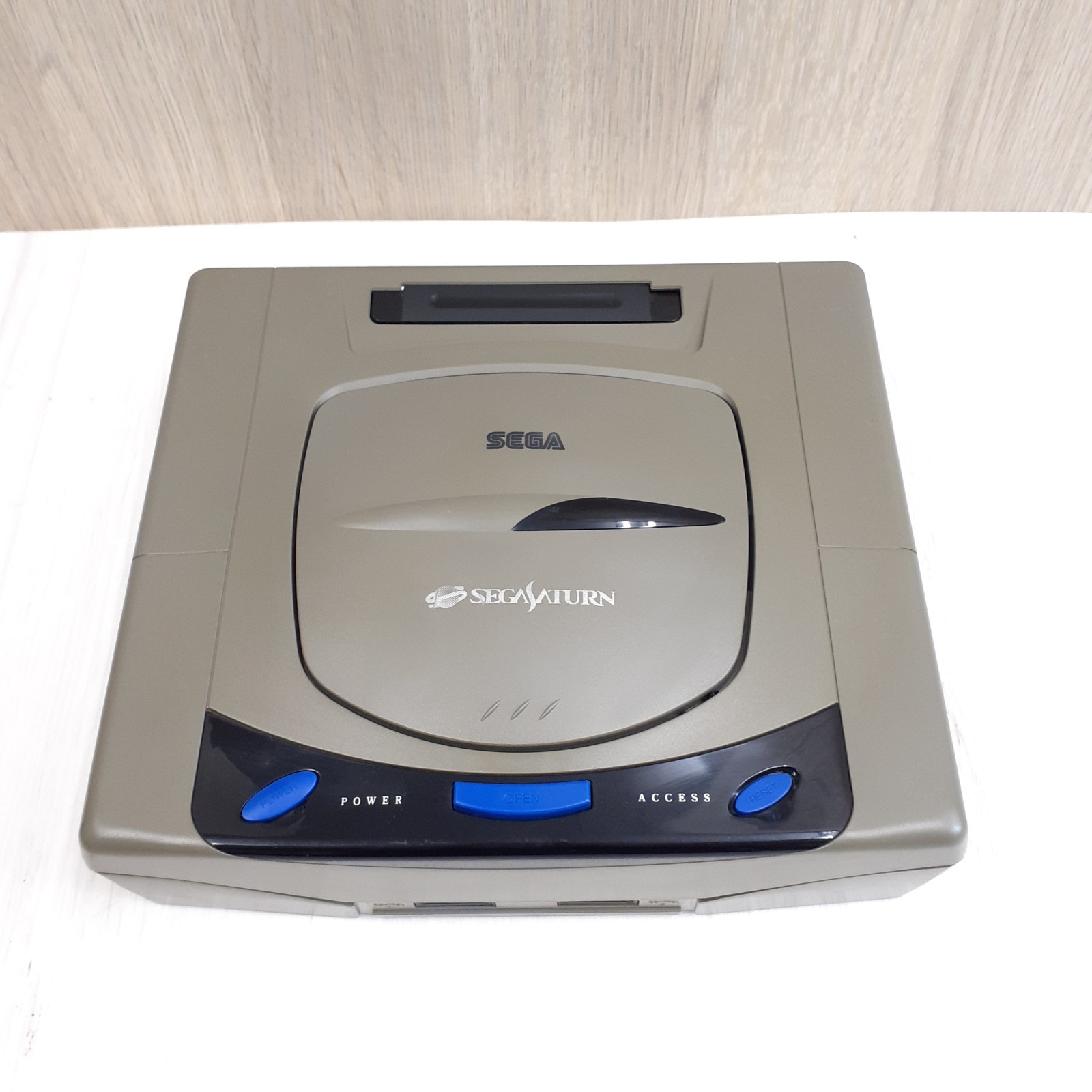 SEGA SATURN CONSOLE JAPAN GRAY Bundle with 2 Controller & 6 Games Tested NTSC-J