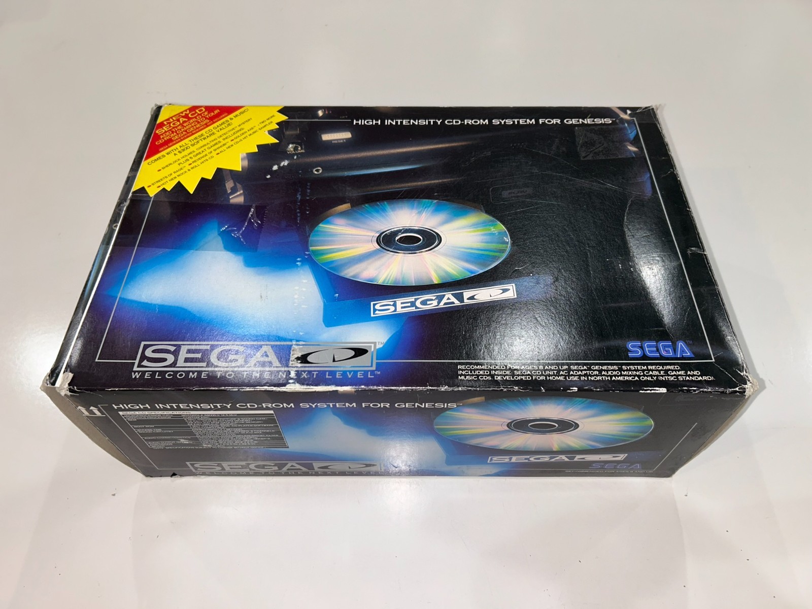 Sega CD Model 1 CIB Genesis System Console Add On Complete in Box Tested Clean!