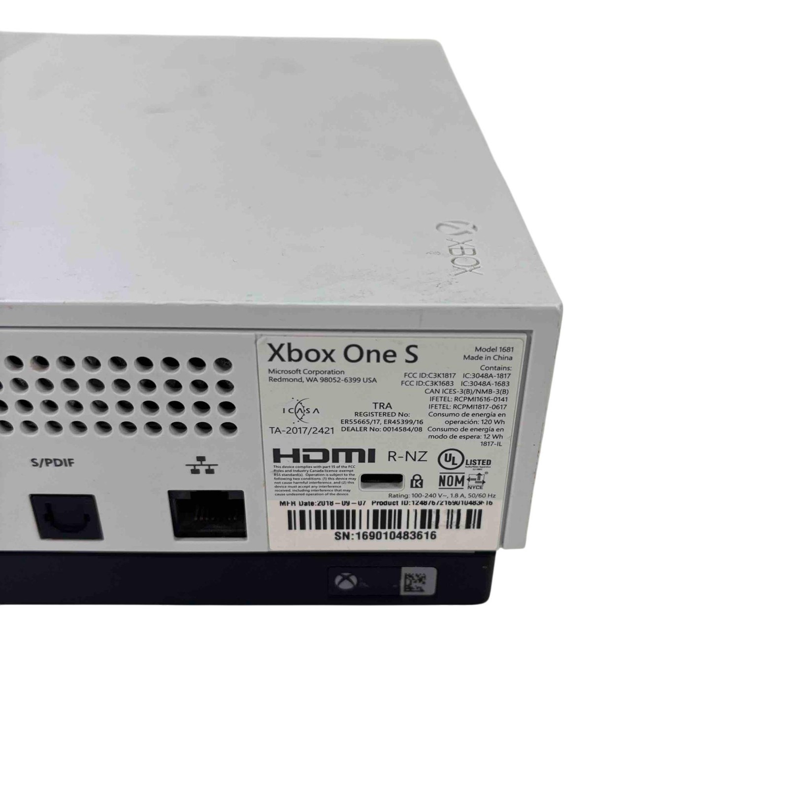Microsoft Xbox One S 1681 1TB HDD White Body Home Video Game Console – 8569