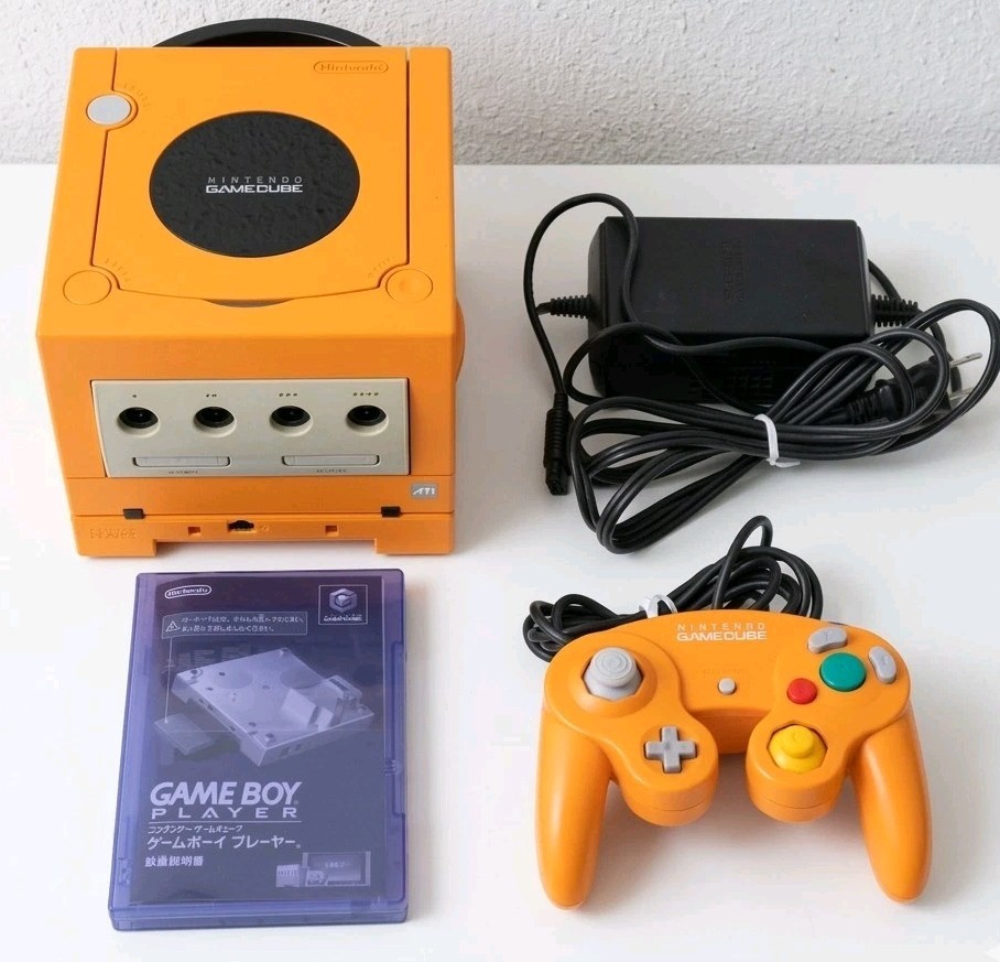 Nintendo GameCube Spice Orange Console GameBoy Player Japan Import GC