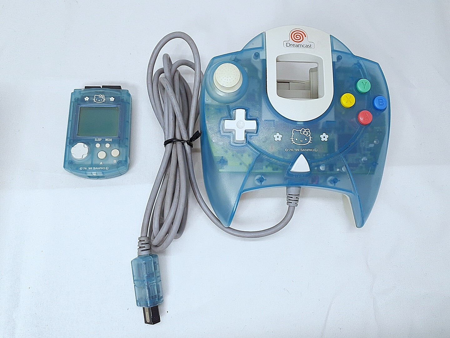 Sega Dreamcast console Hello Kitty Blue set New Battery HKT-3000 NTSC-J Tested