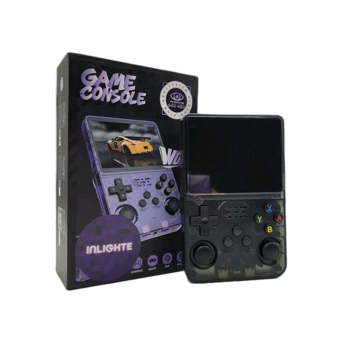 RK3326 Quad Core Handheld Game Console 128G With Built-in 15000+ Games, Black