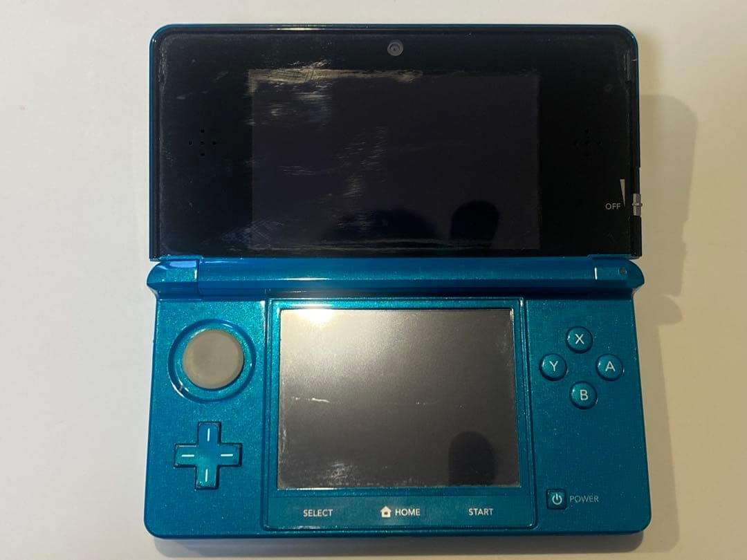 Nintendo 3DS CTR-001 Aqua Blue Console Japan Tested + AC Adapter from japan USED