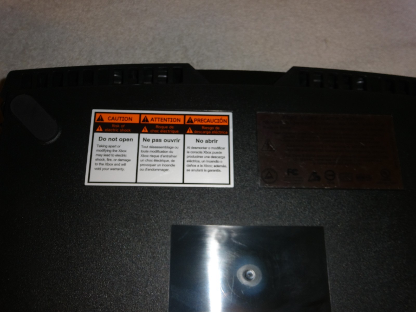 Microsoft Xbox console Black + 2 cords as shown in photos untested sold as is!!!
