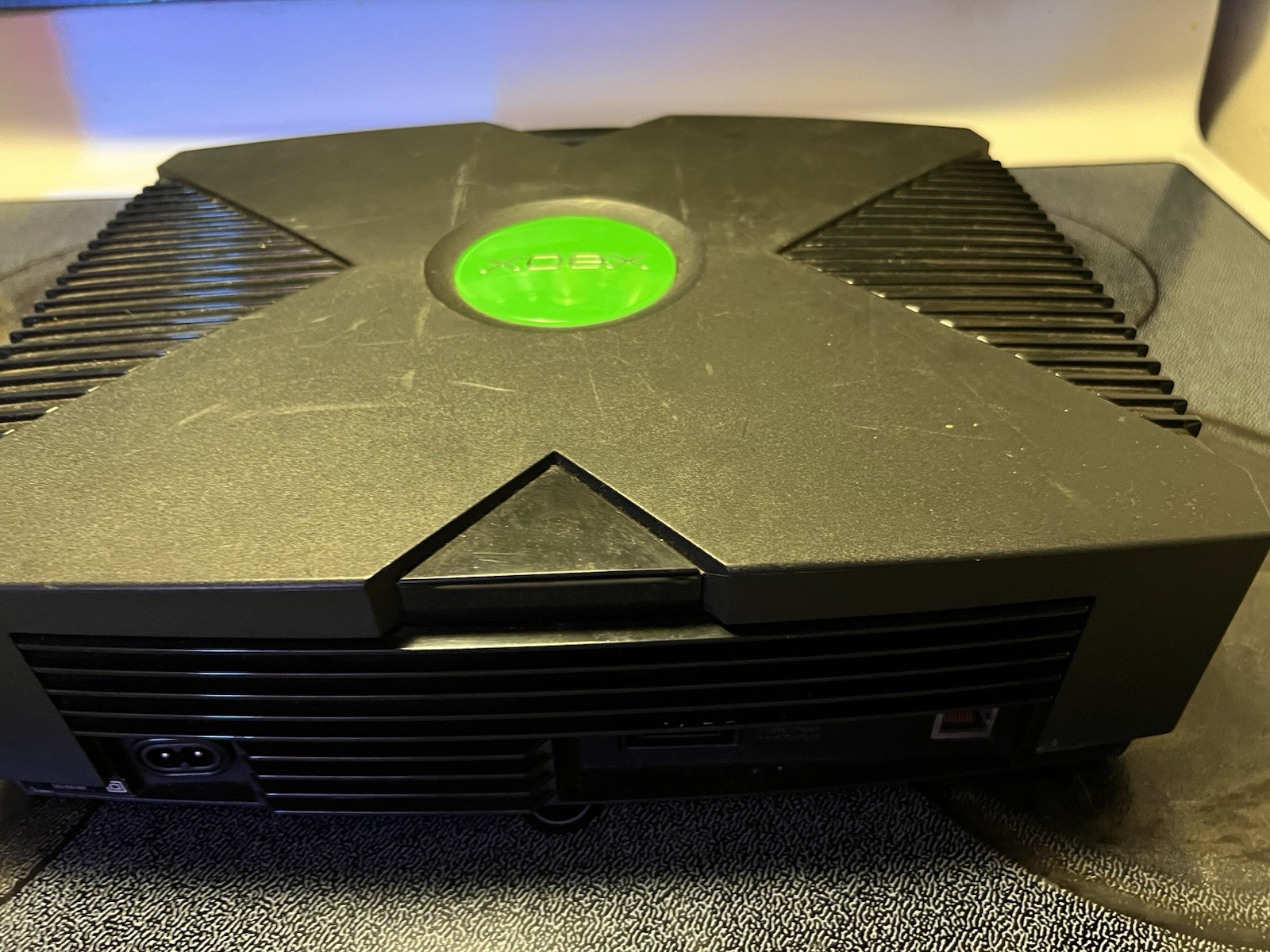 Microsoft Xbox Original Home Console Black/Green Logo w/ Controller