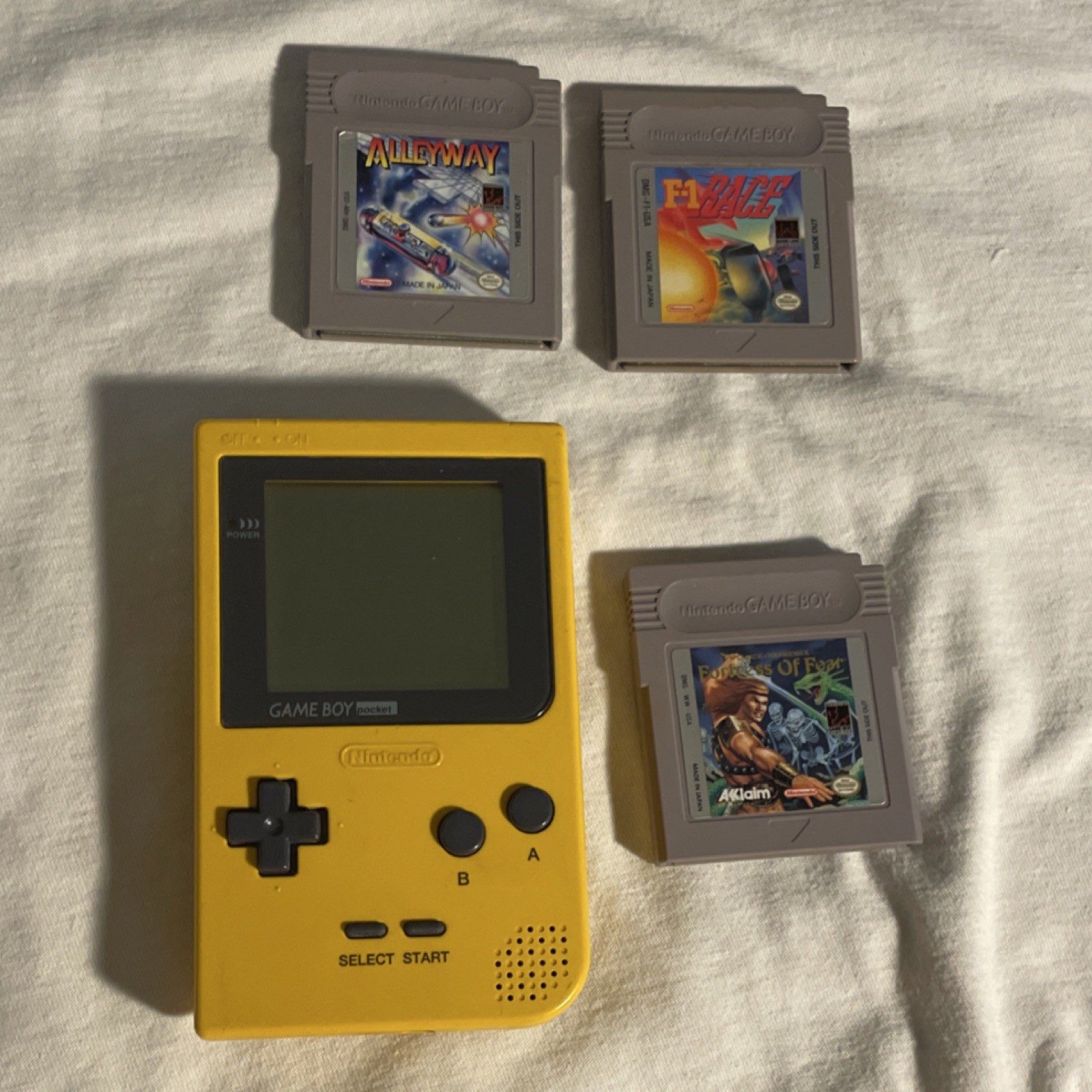 Nintendo Game Boy Pocket Yellow Handheld System Color Display