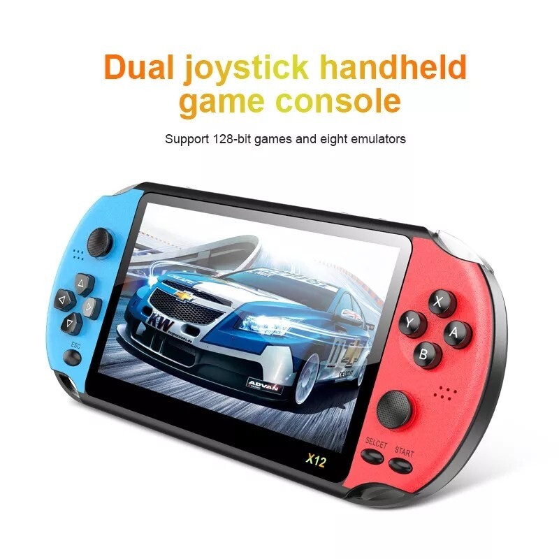Portable Retro Game Console X12 5 Inches 2000 Built-In Games TV Connection