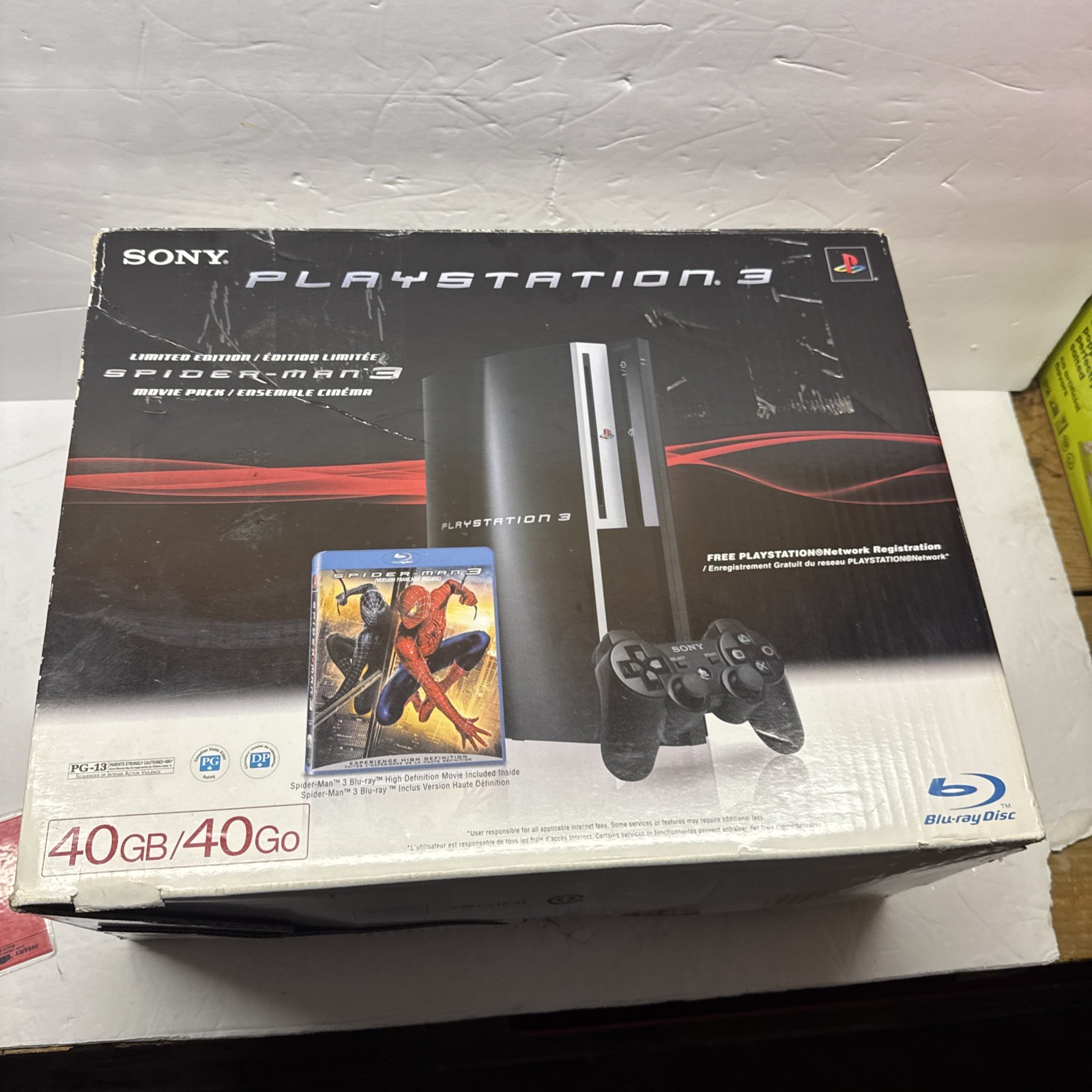 *Box Nd Inserts Only*Sony PlayStation 3 PS3 40GB Spider-Man 3 Movie Pack